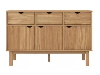 Aparador 3P y 3C Mel/Gris Linea Nordica en Madera Maciza en Madera natural - Aparadores y recibidores, Uruguay | Quesal, vista 6