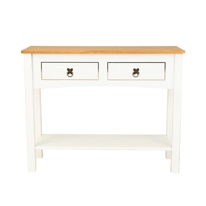 Mesa De Arrime Aparador Madera Maciza Línea Monterrey - Blanco en Blanco - Mesas de arrimo, Uruguay | Ecowood, vista 3