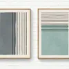 KIT 2 - Abstracto Celeste/Gris - 40 x 60 - Decoración de pared, Uruguay | Berna home, vista 2 de 5