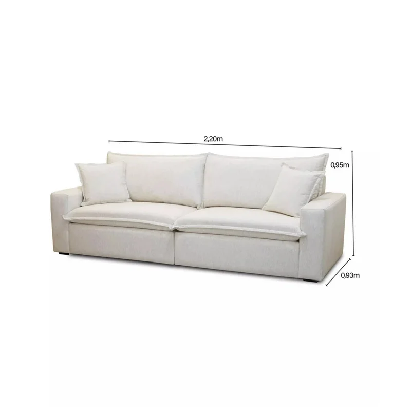 Sillón 3 Cuerpos - Portezuelo 2.2 en Blanco - Sillones y sofás, Uruguay | Ecowood, vista 4