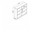 Biblioteca baja 120x108x30 NOGAL - Living, Uruguay | Que Sal Muebleria, vista 4 de 9