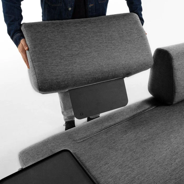 Sofá Compo 3 plazas - gris oscuro 232 cm en Gris - Sillones y sofás, Uruguay | Kavehome, vista 3