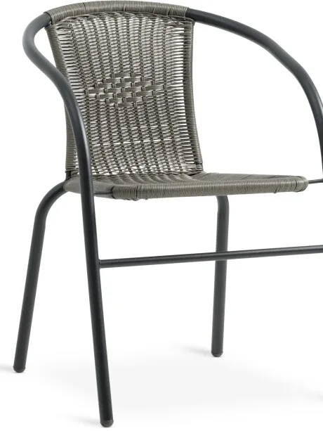 Silla apilable GRENAA gris en Negro - Muebles para el exterior, Uruguay | JYSK