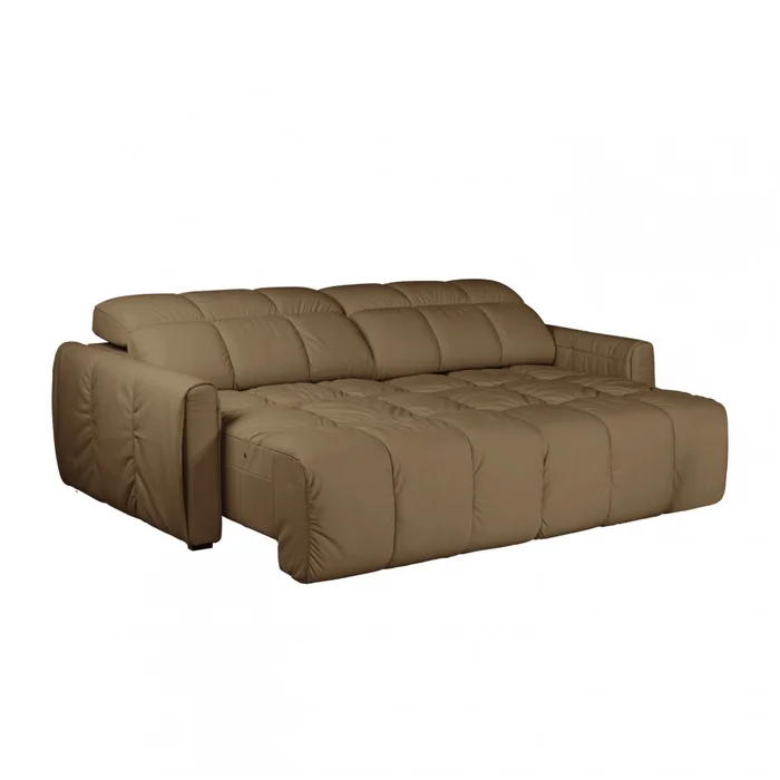 Sofá de cuero 3 Cuerpos - Masom - Marrón Claro en Marrón - Sillones y sofás, Uruguay | Rústico Hogar, vista 3