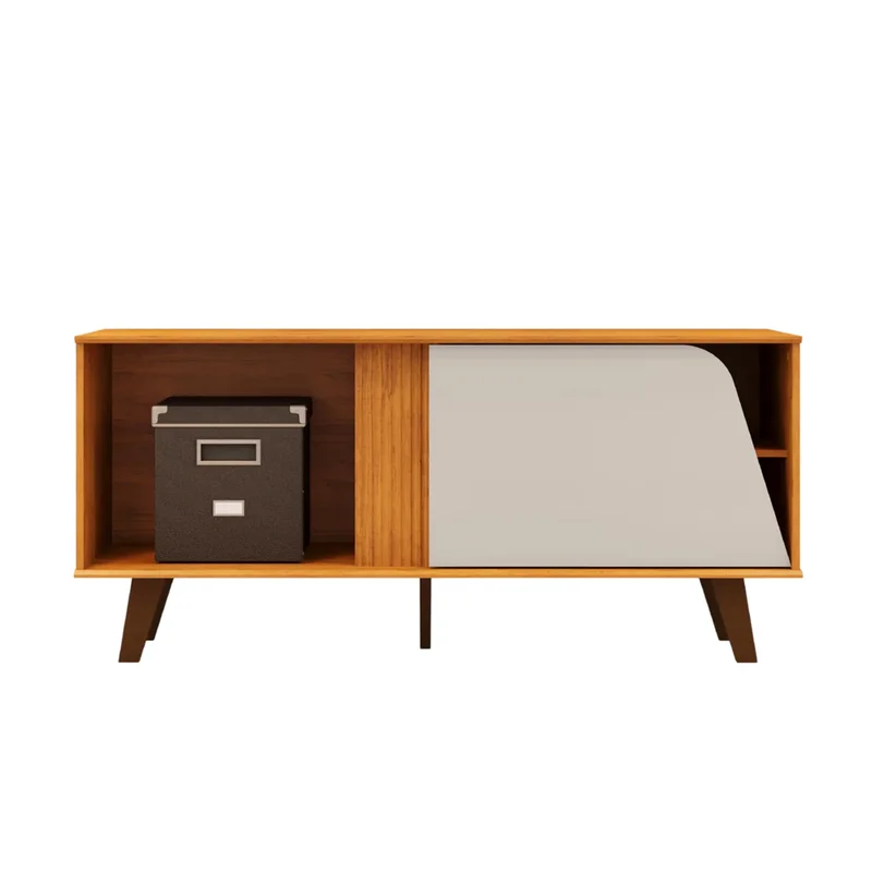 Rack Iris 1 Puerta Con Estante Y Patas Mdp en Madera natural - Muebles para TV, Uruguay | Soy Hogar, vista 3