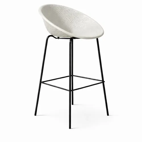 BANQUETA ALTA PANAL BLANCA PP/METAL en Blanco - Butacas, banquetas y puffs, Uruguay | Alfa Ventas