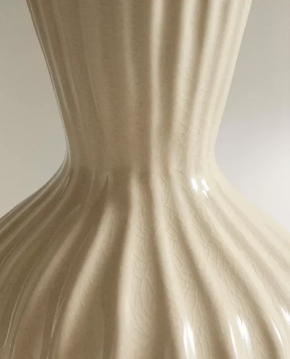 JARRÓN PEQUEÑO CERÁMICA ESMALTADA RAYAS en Beige - Jarrones, Uruguay | Zara Home, vista 5