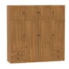 Ropero 8 puertas 4 cajones Linea Naturale en Madera natural - Roperos y placares, Uruguay | La Cueva Muebles, vista 11 de 12