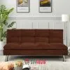 Sofá Cama Tapizado En Microfibra Patas De Metal en Gris – Marrón – Rojo - Sillones y sofás, Uruguay | Soy Hogar, vista 5 de 8