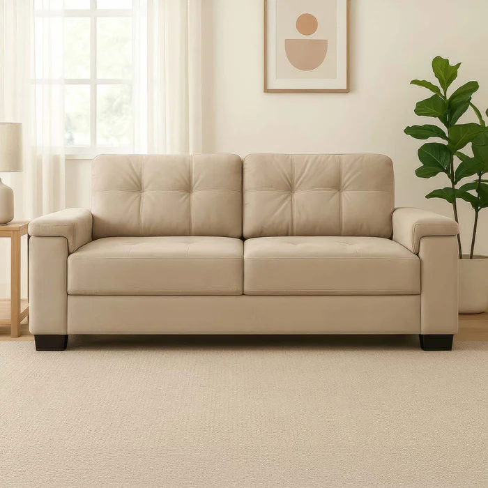 Sillón 3 Cuerpos Tela Natural-beige Luares Arena en Beige - Sillones y sofás, Uruguay | Divino