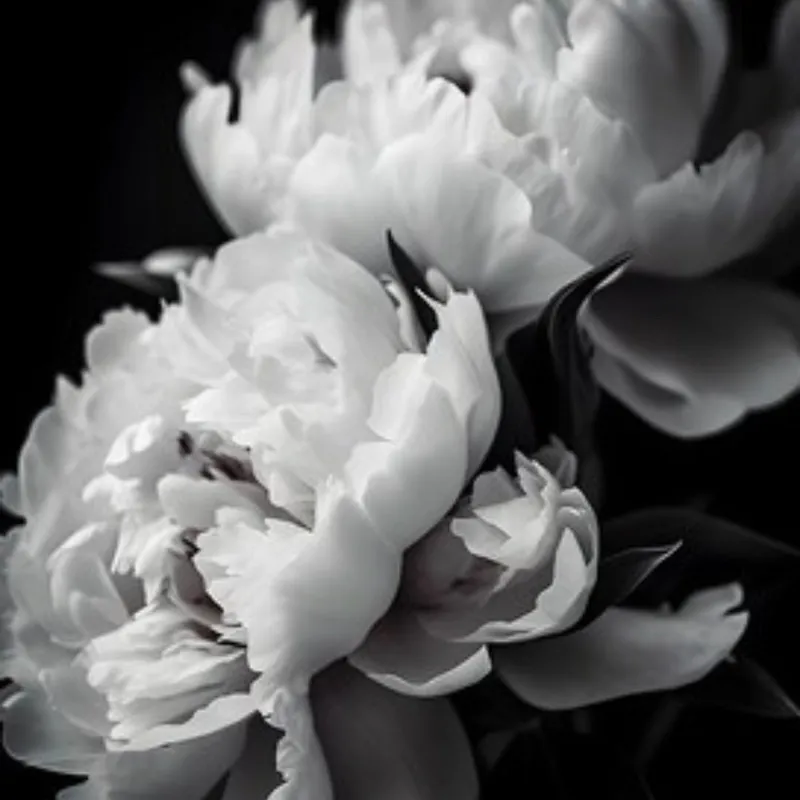 B&W Floral en Blanco - Láminas, Uruguay | Mara Estudio