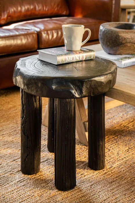 MESA AUXILIAR IRREGULAR NEGRA - 40 CMS en Negro - Mesas de living, Uruguay | La Iberica
