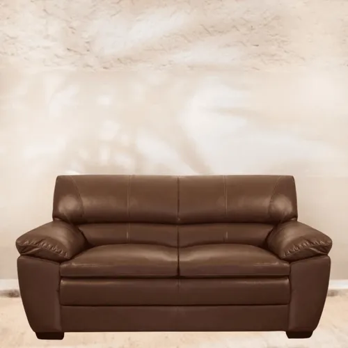 Sillón 100% Cuero - 2 Cuerpos Premium - Camel en Marrón - Sillones y sofás, Uruguay | Nario Hogar