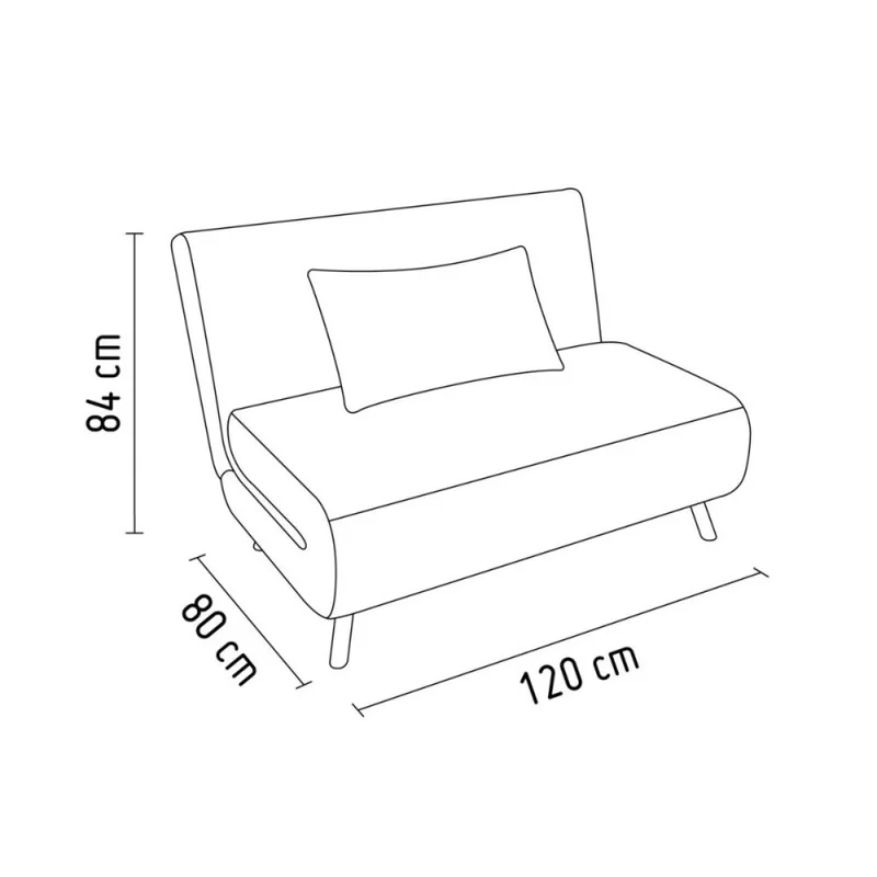 Sillon cama Trifold plaza y media en Gris - Sillones y sofás, Uruguay | La Cueva Muebles, vista 3