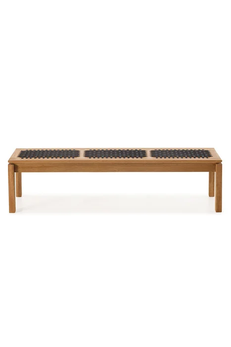 BANCO TRACO CUERDA NEGRA 180x37x43CM JATOBA - Muebles para el exterior, Uruguay | Vinibel