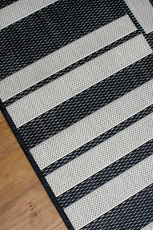ALFOMBRA LINEO LIN/B162/9H08/ 160X230 BLACK/WOOL en Multicolor - Alfombras, Uruguay | Vinibel, vista 4