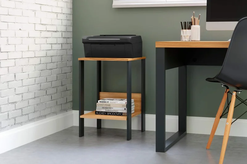 Mesa Auxiliar Industrial 100% Mdf - Linea Factory en Madera natural - Bibliotecas, Uruguay | Balton, vista 4