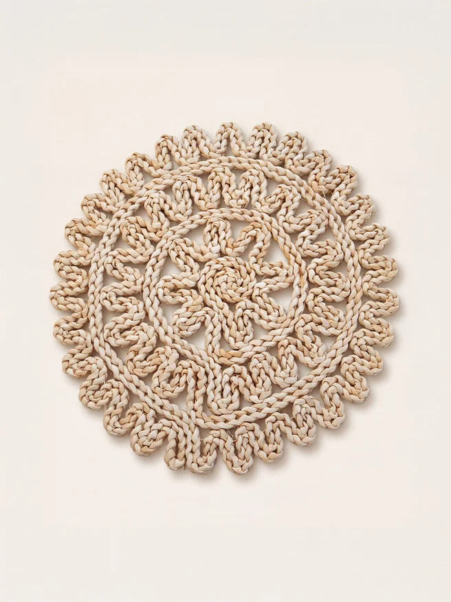 SET X4 INDIVIDUALES FIBRA NATURAL MARGARITA en Beige - Textiles, Uruguay | Cabana, vista 2