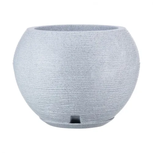 MACETA 32X32CM FLORENCA SISAL EFECTO PIEDRA GRIS en Gris - Macetas, Uruguay | Decohogar