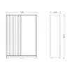 Ropero 2 puertas con Espejo - Linea FIT - Negro en Negro - Roperos y placares, Uruguay | Ecowood, vista 5 de 5