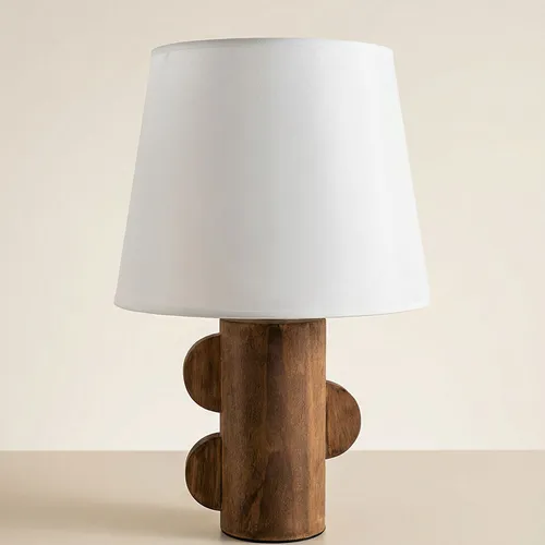 LÁMPARA FORMAS MADERA en Madera natural - Lámparas de mesa, Uruguay | Cabana