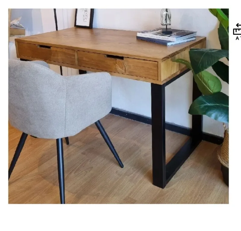 Escritorio IRON 2 Cajones 1.20m en Madera natural - Escritorios, Uruguay | Finkel