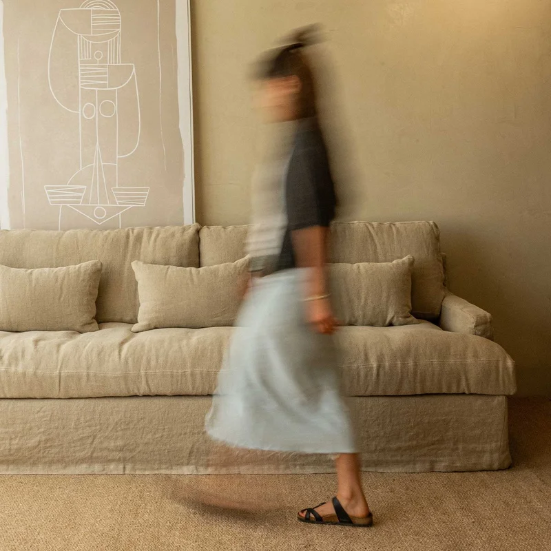 Sillón Cecile 240 lino sand en Beige - Sillones y sofás, Uruguay | De Arcos, vista 4