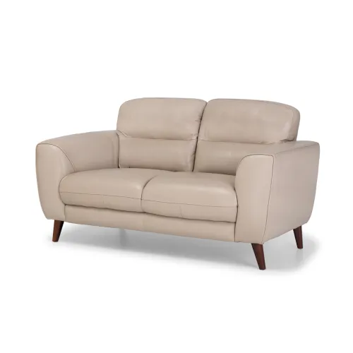 Sofá Valentino - Cuero Básico - 2 cuerpos - 519 (Beige) en Beige - Sillones y sofás, Uruguay | NYR