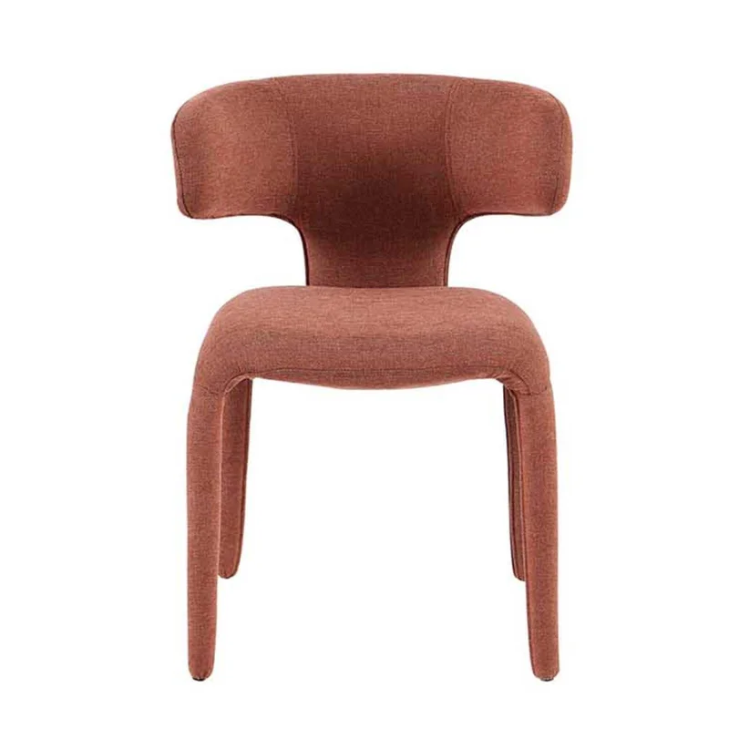 Silla De Comedor Metal-y-tela Violeta Beatriz en Terracota - Sillas, Uruguay | Divino, vista 3