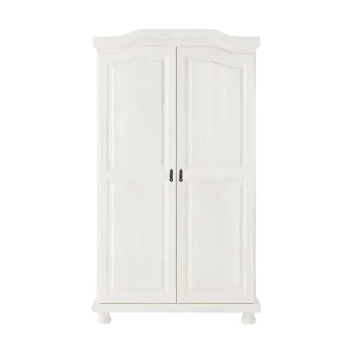 Ropero 2 Puertas Madera Maciza - Linea Bastian en Blanco - Roperos y placares, Uruguay | Rústico Hogar