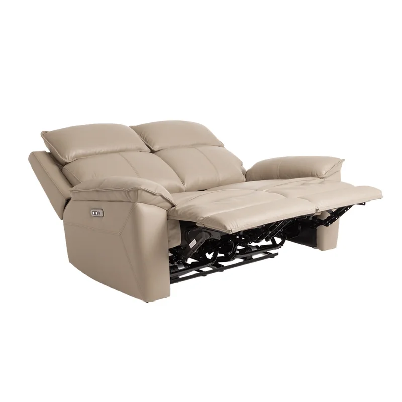 Recliner Eléctrico 2 Cuerpos Cuero-y-simil-cuero Marron Joshua Taupe en Beige - Sillones y sofás, Uruguay | Divino, vista 8