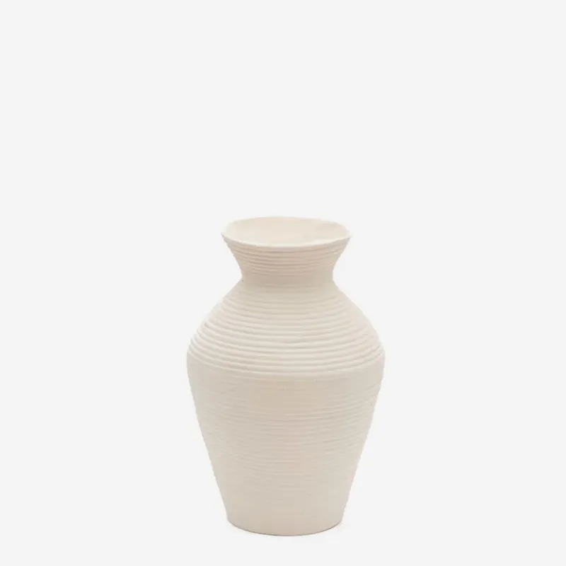 Jarrón Pria de papel maché blanco - 51 cm en Blanco - Jarrones, Uruguay | Kavehome