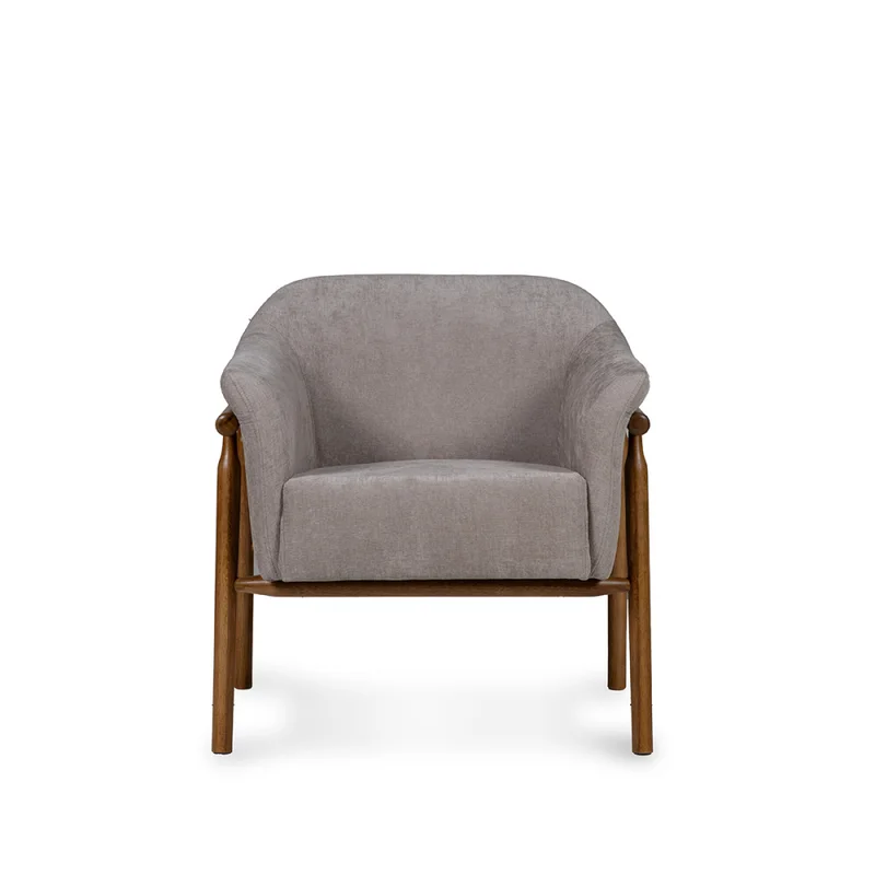 Butaca Lucca - Tela Microfibra - C51 (Castaño) en Beige, Uruguay | NYR, vista 3
