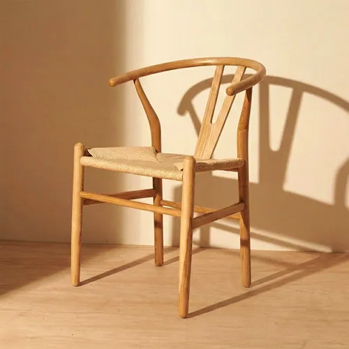 Silla Wishbone - Madera y Ratán natural - Natural - Sillas, Uruguay | Ecowood