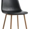 Silla de comedor JONSTRUP polipiel negro en Madera natural - Sillas, Uruguay | JYSK, vista 1 de 5