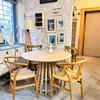 Mesa de Comedor Pipa Redonda 110cm - Crudo - Mesas de comedor, Uruguay | Berna home, vista 4 de 8