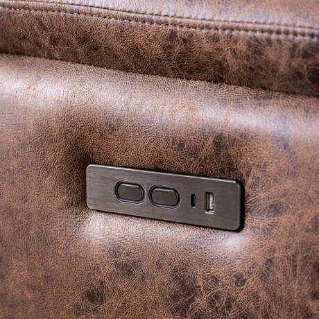 Sillón Reclinable 3 Cuerpos Benson Choco - Chocolate en Marrón - Sillones y sofás, Uruguay | Aihaus, vista 3