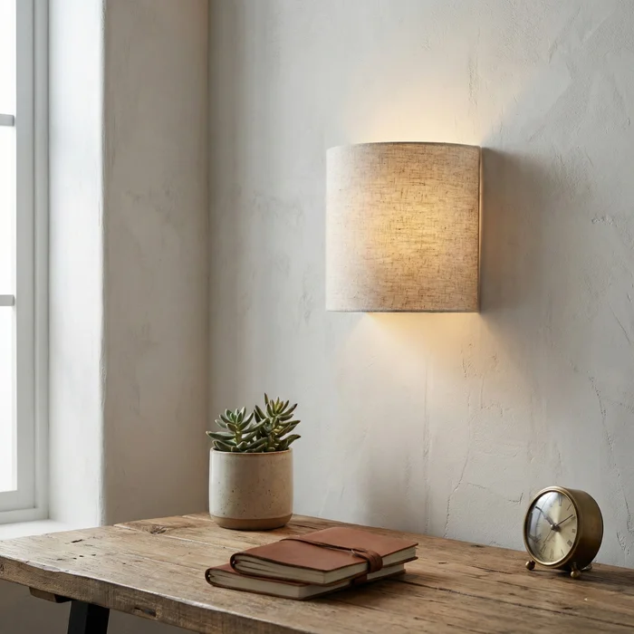 Aplique Aura Lino Minimal en Beige - Iluminación, Uruguay | La Perla, vista 4