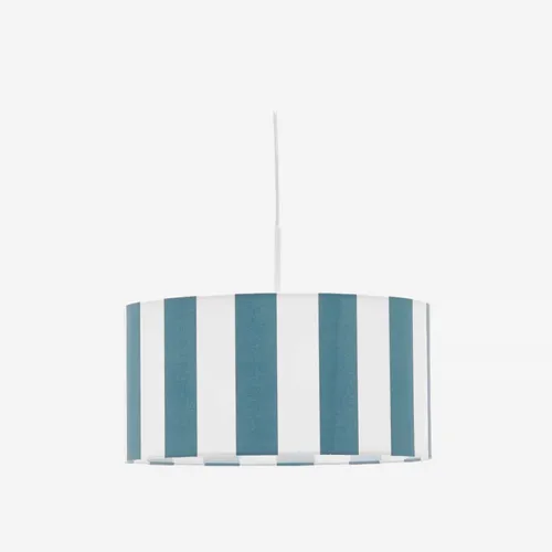 Pantalla para lámpara de techo Ciral con rayas - azul y blanco Ø 40 cm en Azul, Beige - Lámparas colgantes, Uruguay | Kavehome