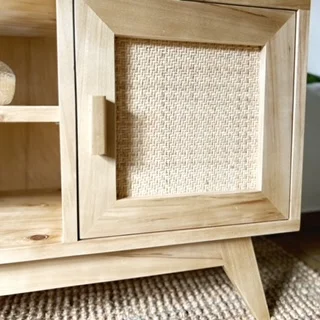 Rack de madera y esterilla en Madera natural - Muebles, Uruguay | Decoramuss, vista 4