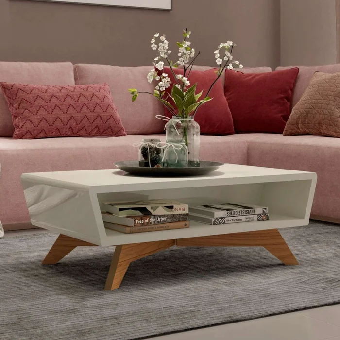 Mesa Ratona Royal 100cm 100% Mdf (Producto Armado en Showroom) en Blanco - Mesas de living, Uruguay | Balton