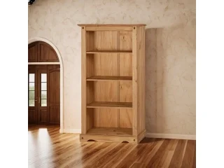 Biblioteca 3 Estantes Cera/Blanco LINEA CORONA MADERA en Blanco/Cera - Living, Uruguay | Que Sal Muebleria, vista 3