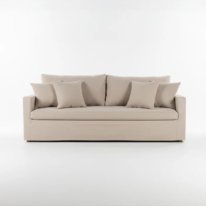 Sofá Summer con Funda - Tela Rústica - 3 cuerpos - TD5263-1636 (Capuccino) en Beige - Sillones y sofás, Uruguay | NYR, vista 2