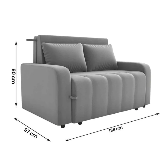 Sillón Cama Atis New con Baúl - Gris en Gris - Sillones y sofás, Uruguay | Ecowood, vista 5
