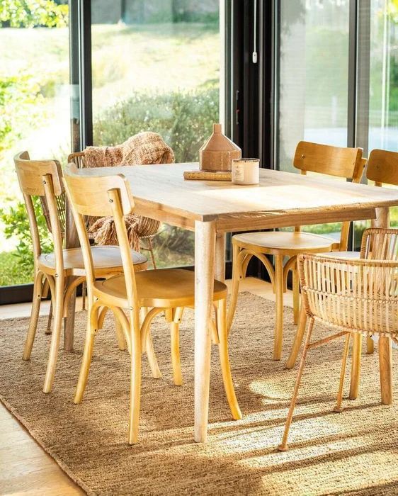 MESA COMEDOR NORDICA - OLMO NATURAL - 1.50 X 0.90 MTS en Madera natural - Mesas de comedor, Uruguay | La Iberica, vista 5