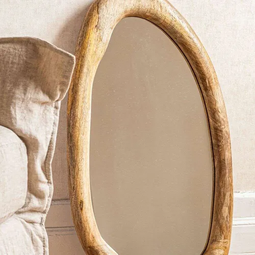 ESPEJO CURVE - MANGO - 0.45 X 0.80 CMS en Madera natural - Espejos, Uruguay | La Iberica