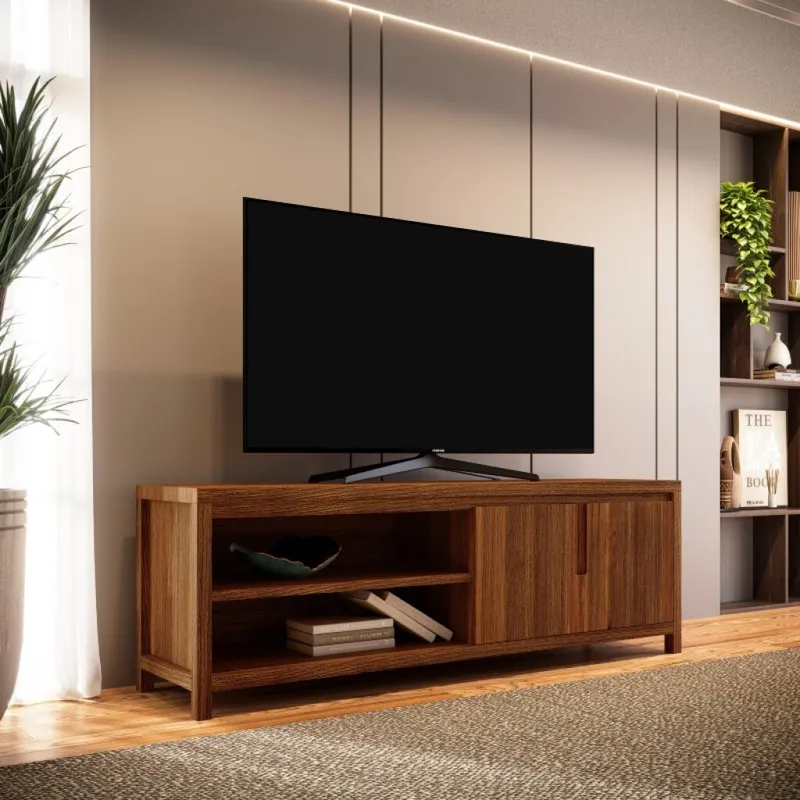 Rack Nature Rústico Oscuro en Marrón - Muebles para TV, Uruguay | Aihaus
