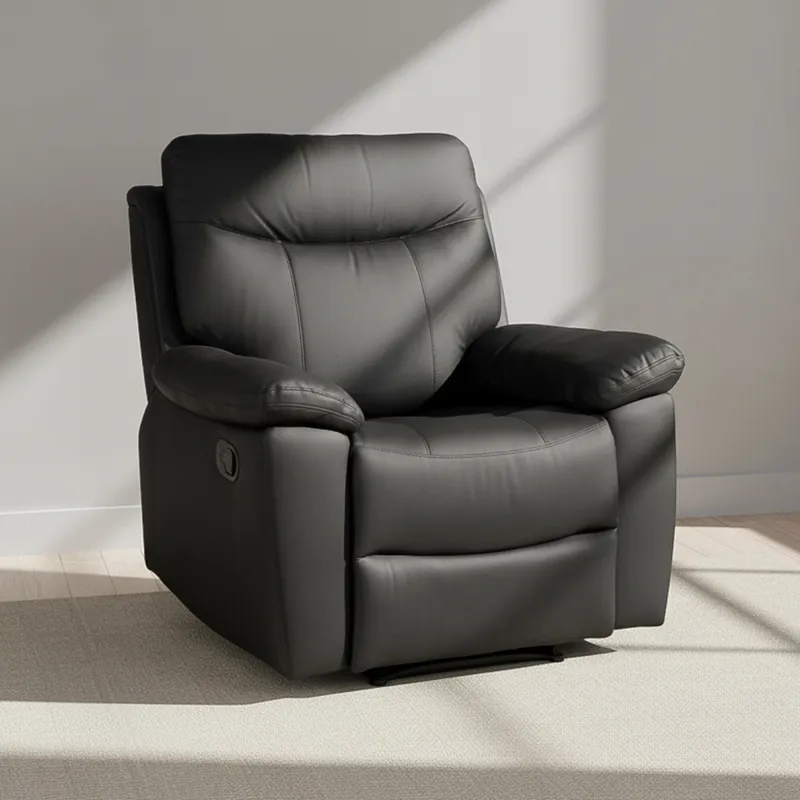 Recliner 1 Cuerpo Simil-cuero Negro Lexus en Negro - Sillones y sofás, Uruguay | Divino