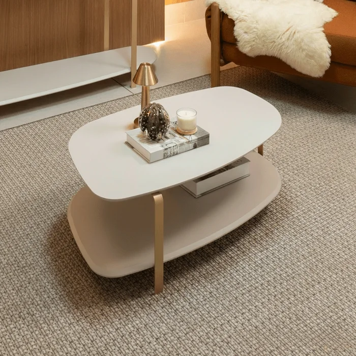 Mesa Ratona Santorini 90CM Organica en Beige - Mesas de living, Uruguay | Balton, vista 4