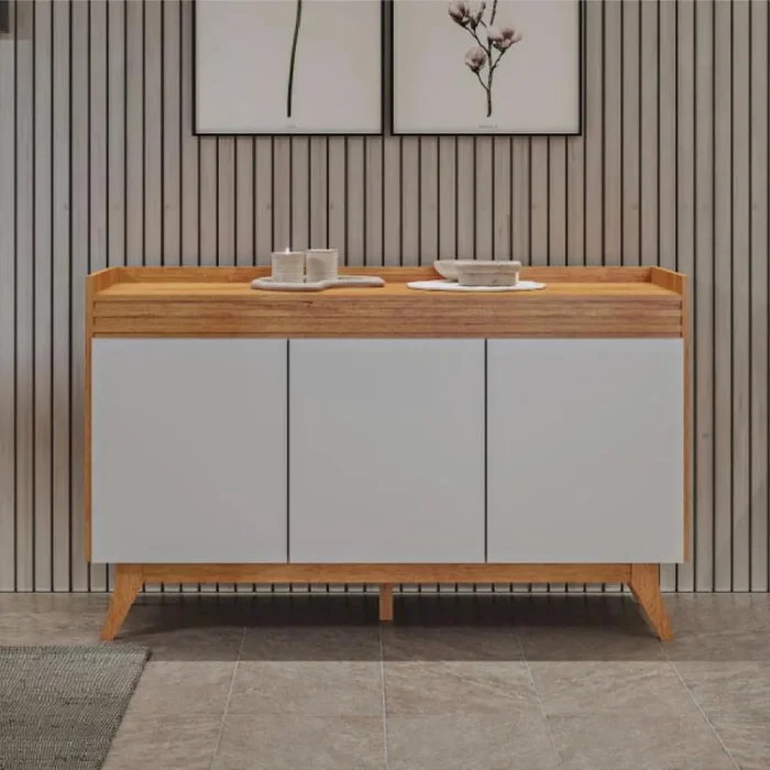 Aparador Buffet Living Recibidor 3 Puertas Con Patas en Madera natural - Muebles, Uruguay | Soy Hogar, vista 8